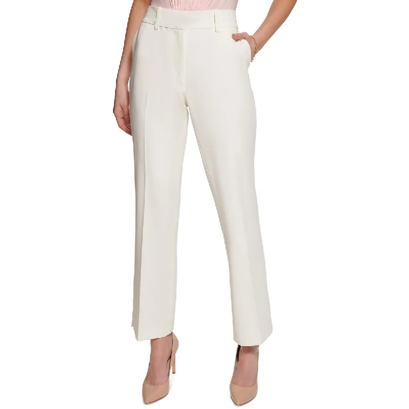 Tommy Hilfiger Womens Side Slit Bootcut Dress Pants Trendy Wide-Legged Trousers