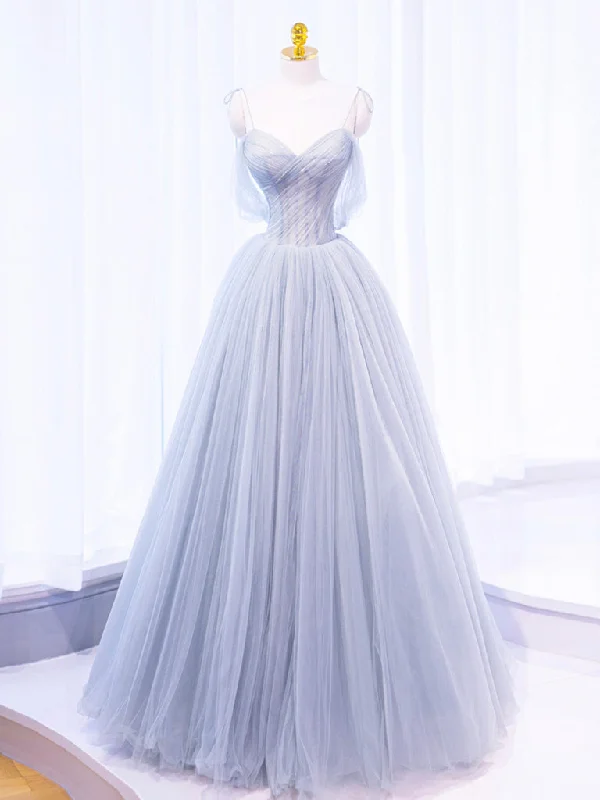 A-Line Off Shoulder Tulle Sequin Gray Long Prom Dress, Gray Tulle Formal Dress Tunics stripes playful A-Line Off Shoulder Tulle Sequin Gray Long Prom Dress, Gray Tulle Formal Dress Tunics stripes playful
