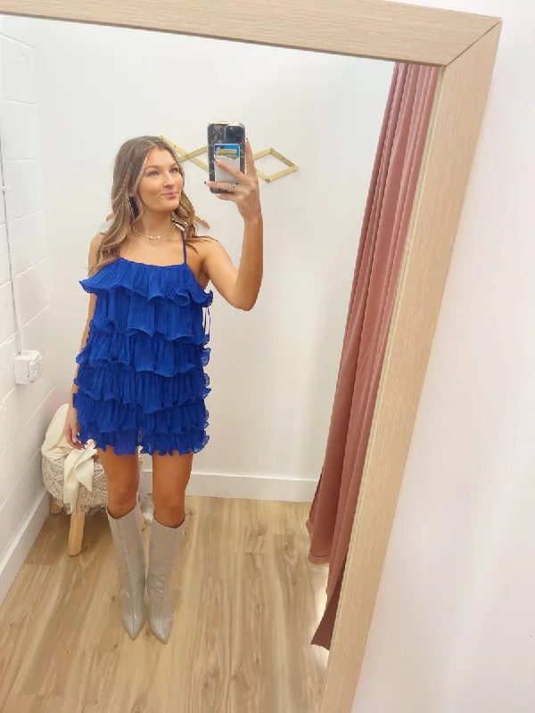 Royal Blue Tiered Homecoming Dress,Royal Blue Party Dress Y2308 Tunics Cozy comfortable Royal Blue Tiered Homecoming Dress,Royal Blue Party Dress Y2308 Tunics Cozy comfortable