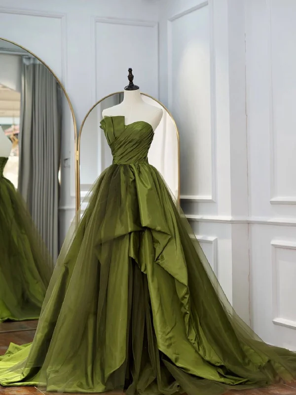 Green Long Prom Dresses, Green Satin Formal Long Evening Dress Tunics Ceremony elegant Green Long Prom Dresses, Green Satin Formal Long Evening Dress Tunics Ceremony elegant