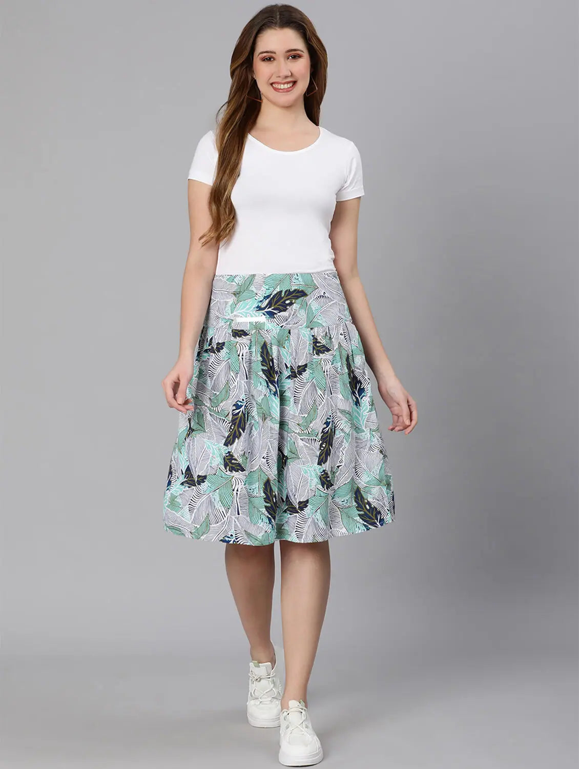 Mesmeric Colorful Tropical Printed Women Skirt denim skirt trendy