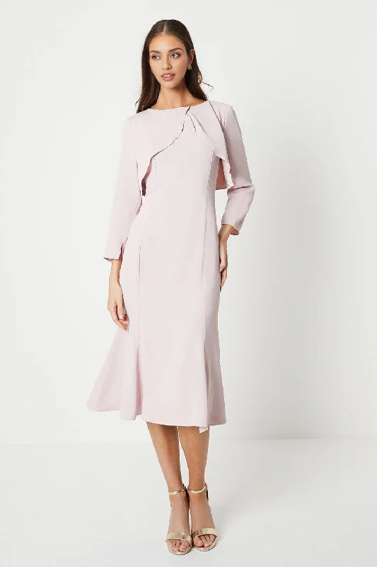 Tulip Bodice Long Sleeve Midi Dress Wedding Guest Party Dresses Chiffon Mother of the Bride Dresse Mermaid Tail Wedding Tulip Bodice Long Sleeve Midi Dress Wedding Guest Party Dresses Chiffon Mother of the Bride Dresse Mermaid Tail Wedding