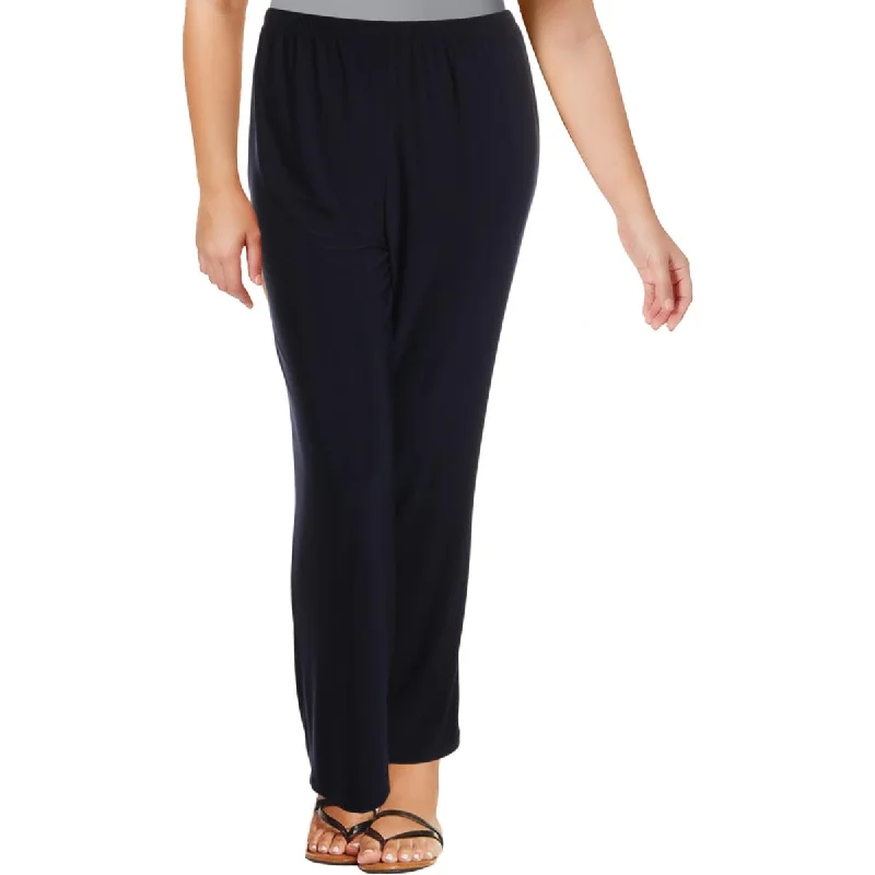 R&M Richards Womens Office Wear Professional Dress Pants Relaxed High-Waist Trousers