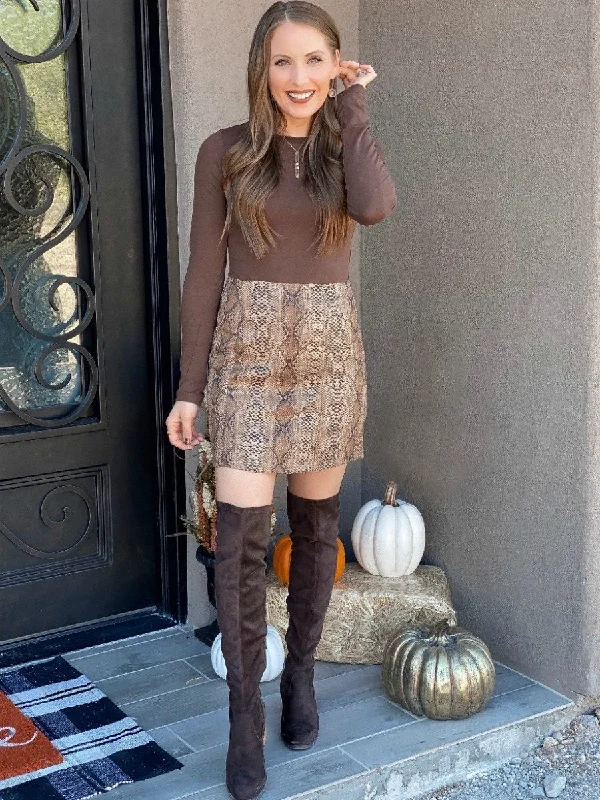 Snake It, 'Til You Make It Skirt *Final Sale* modal blend skirt
