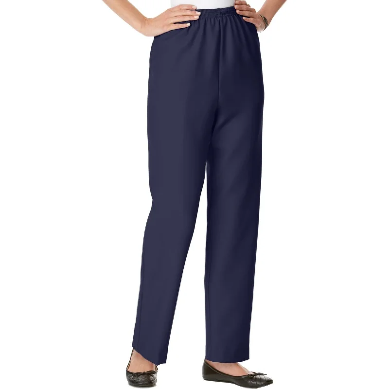 Alfred Dunner Womens High Rise Comfort Waist Pants Trendy Work Pants