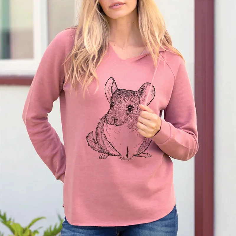 Bare Cheddar the Chinchilla - Cali Wave Hooded Sweatshirt Hoodie with Sequins Glamorous Eye-catching