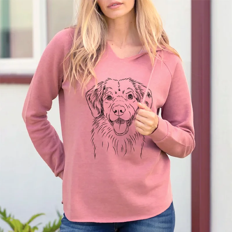 Bare Weston the Nova Scotia Duck Tolling Retriever - Cali Wave Hooded Sweatshirt Hoodie with Hem Patch Decorative Personalized Bare Weston the Nova Scotia Duck Tolling Retriever - Cali Wave Hooded Sweatshirt Hoodie with Hem Patch Decorative Personalized