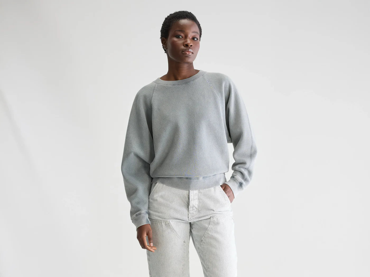 Bellerose Fella Relaxed Sweatshirt Hoodie with Front Slit Layering Stylish