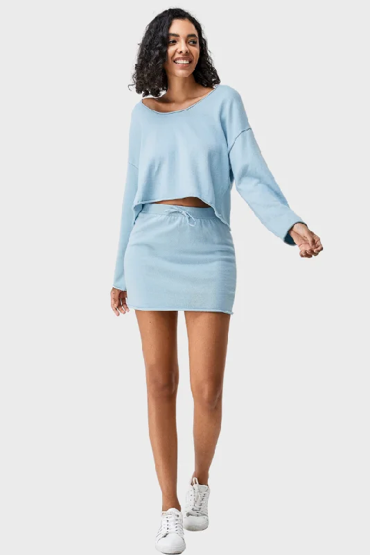 Women’s Off-The-Shoulder Top & Mini Skirt Two-Piece Leisure Set breathable skirt fabric