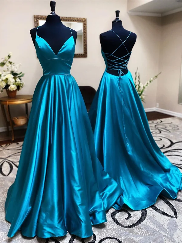 V Neck Backless Teal Long Prom Dresses, V Neck Open Back Blue Formal Evening Dresses Tunics Yoga stretchy V Neck Backless Teal Long Prom Dresses, V Neck Open Back Blue Formal Evening Dresses Tunics Yoga stretchy