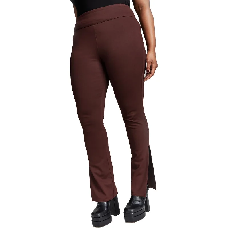 INC Womens High Rise Ankle Slit Straight Leg Pants Classic Bootcut Trousers