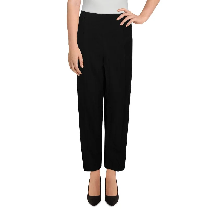 Vince Womens Mid Rise Pintuck Ankle Pants Trendy High-Waist Trousers