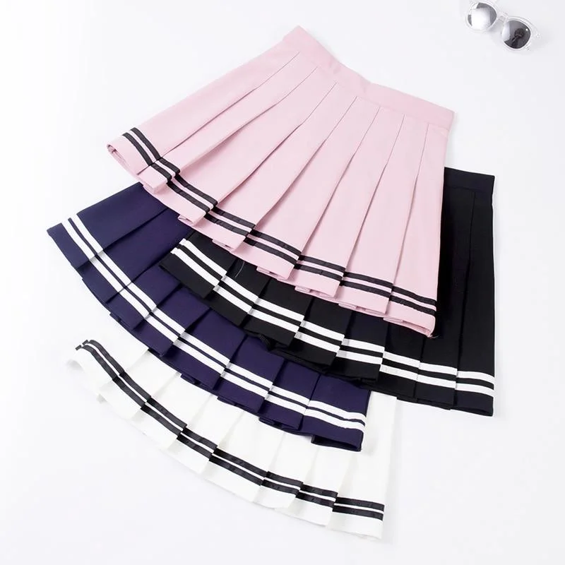 Black School Girl Skirt silk skirt luxurious