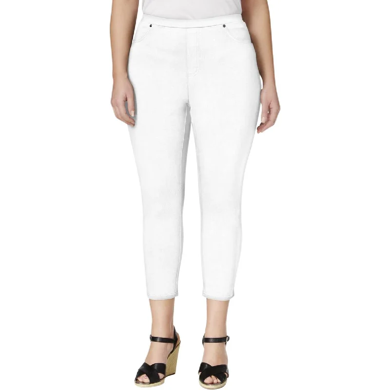 Style & Co. Womens Plus Comfort Waist Mid-Rise Capri Pants Comfy Athletic Pants