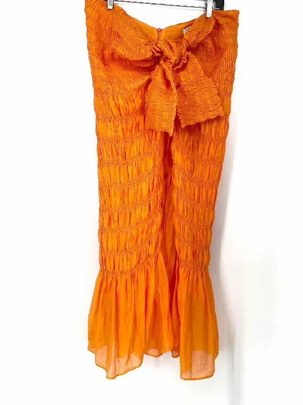 Hanita Women's Orange Open Front Size 2XL Skirt patchwork skirt art