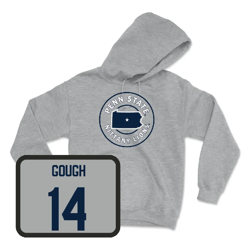 Sport Grey Women's Ice Hockey State Hoodie - Julie Gough Hoodie with Raglan Sleeves Sporty Comfortable Sport Grey Women's Ice Hockey State Hoodie - Julie Gough Hoodie with Raglan Sleeves Sporty Comfortable
