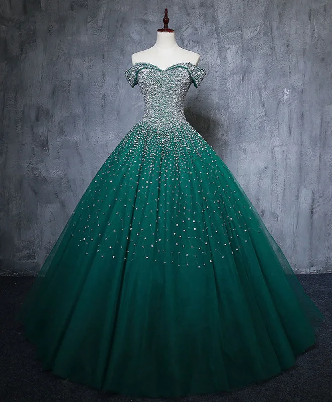 Green Tulle Sequin Long Prom Gown, Green Sequin Sweet 16 Dress Pencil Office Professional Green Tulle Sequin Long Prom Gown, Green Sequin Sweet 16 Dress Pencil Office Professional