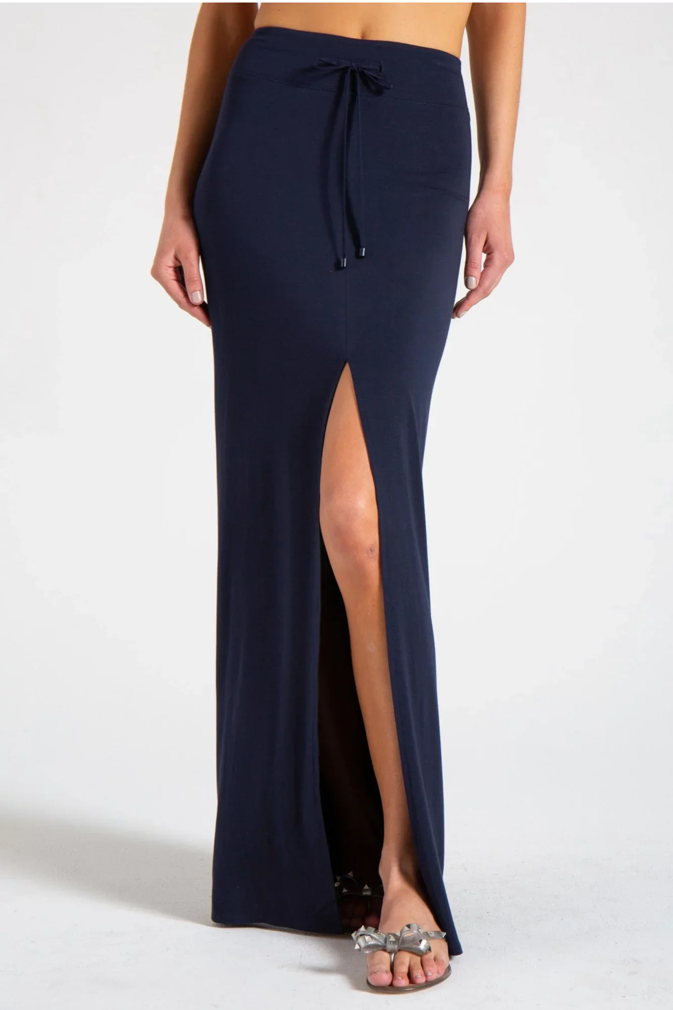 MIAMI MAXI SKIRT (NAVY) slim fit skirt