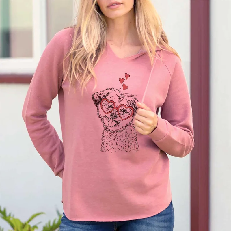Valentine Puff the Malshi - Cali Wave Hooded Sweatshirt Hoodie with Velcro Closure Adjustable Secure Valentine Puff the Malshi - Cali Wave Hooded Sweatshirt Hoodie with Velcro Closure Adjustable Secure