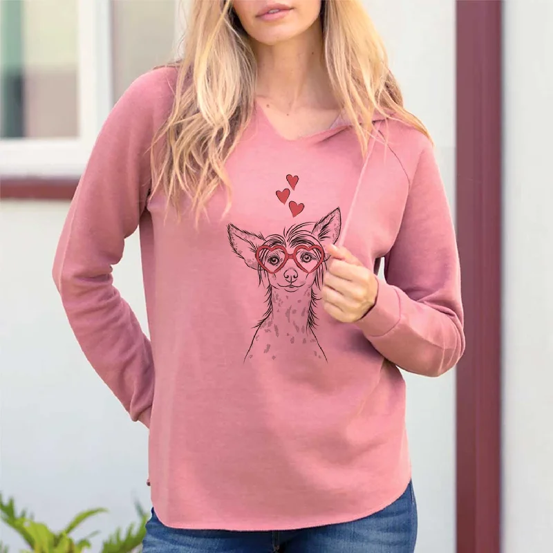 Valentine Hudson the Chinese Crested - Cali Wave Hooded Sweatshirt Hoodie with Lining Warm Insulated Valentine Hudson the Chinese Crested - Cali Wave Hooded Sweatshirt Hoodie with Lining Warm Insulated