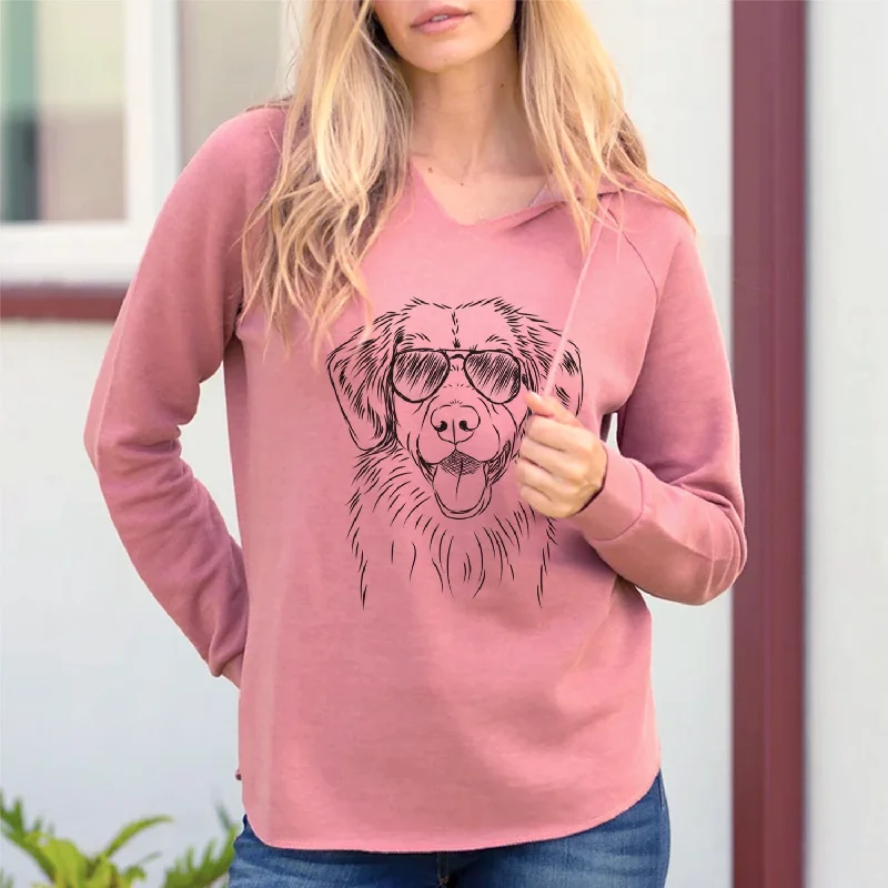 Aviator Weston the Nova Scotia Duck Tolling Retriever - Cali Wave Hooded Sweatshirt Hoodie with Hem Applique Textured Unique Aviator Weston the Nova Scotia Duck Tolling Retriever - Cali Wave Hooded Sweatshirt Hoodie with Hem Applique Textured Unique