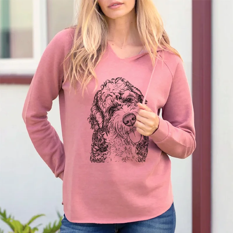 Bare Kaci the Bernedoodle - Cali Wave Hooded Sweatshirt Hoodie with Full-Zip Functional Layering Bare Kaci the Bernedoodle - Cali Wave Hooded Sweatshirt Hoodie with Full-Zip Functional Layering