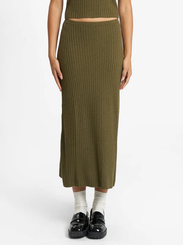 Bronte Knit Skirt ruffled skirt detail