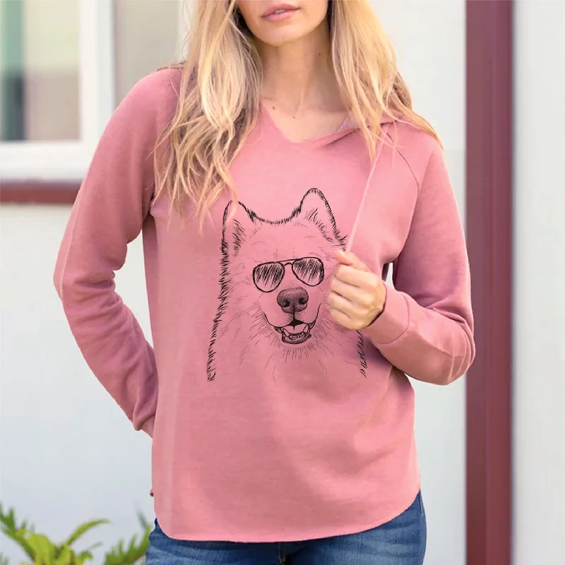 Aviator Foster the Samoyed - Cali Wave Hooded Sweatshirt Hoodie with Full-Zip Functional Layering Aviator Foster the Samoyed - Cali Wave Hooded Sweatshirt Hoodie with Full-Zip Functional Layering