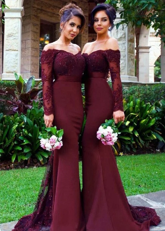 Mermaid Prom Dress with Sleeves, Prom Dresses, Evening Gown, Graduation School Party Dress, Winter Formal Dress, Tunics Luxurious high-end Mermaid Prom Dress with Sleeves, Prom Dresses, Evening Gown, Graduation School Party Dress, Winter Formal Dress, Tunics Luxurious high-end
