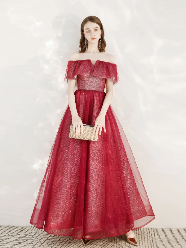 A-Line Burgundy Long Prom Dress, Burgundy Formal Evening Dress Tunics Cozy comfortable A-Line Burgundy Long Prom Dress, Burgundy Formal Evening Dress Tunics Cozy comfortable