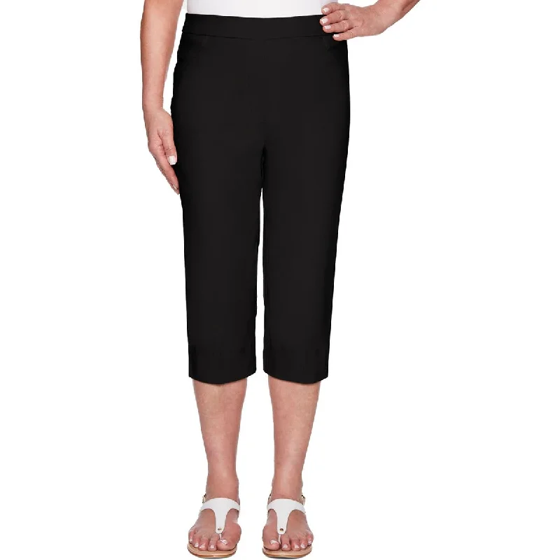 Alfred Dunner Womens Petites Slim Modern Fit Capri Pants Classic Straight-Leg Pants