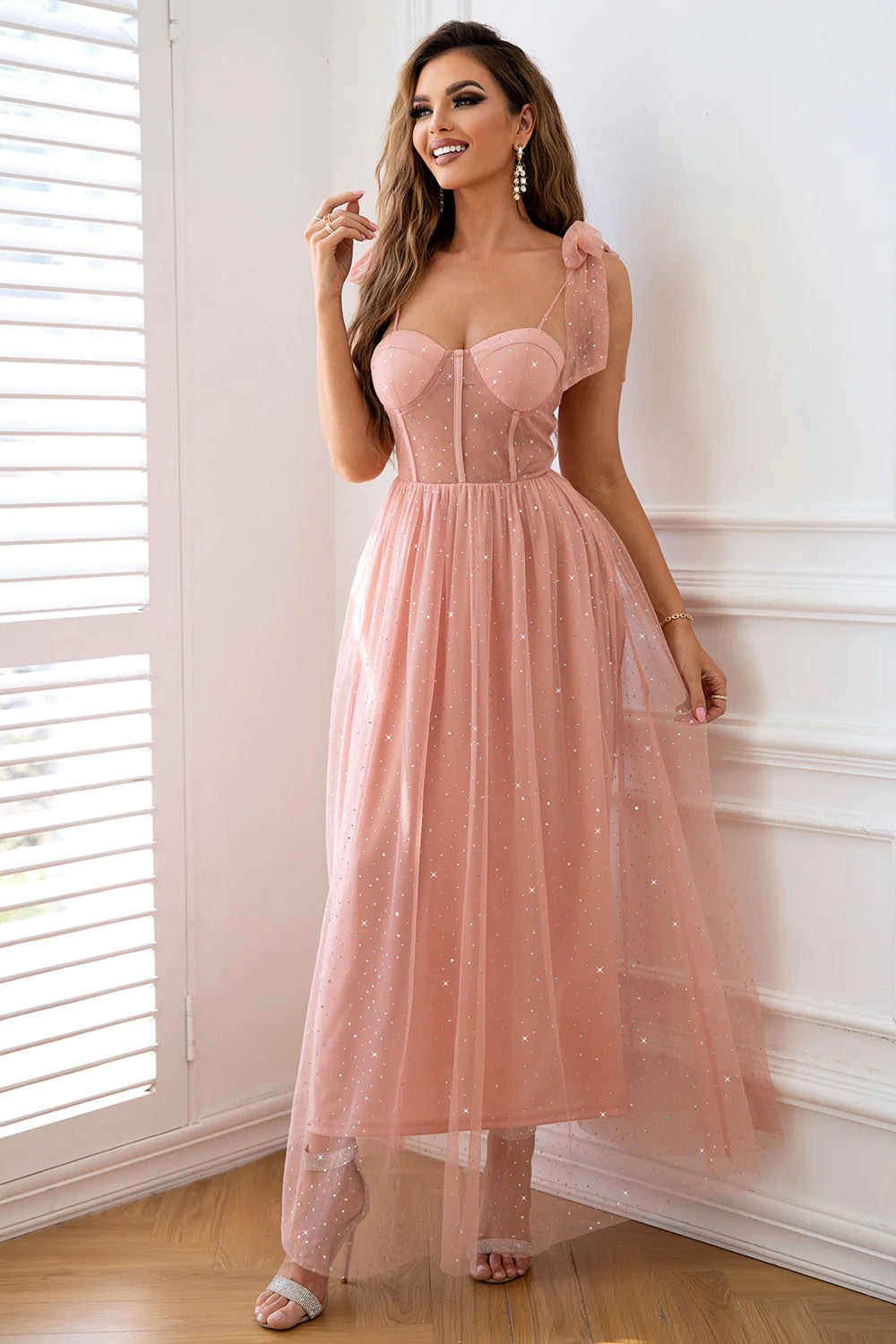 Tulle Pink Corset Sweet Party Dress Tunics Versatile stylish