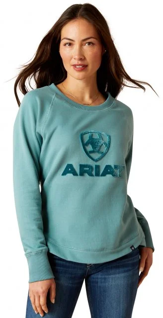 Ariat Ladies Benicia Sweatshirt Arctic Hoodie with Set-In Sleeves Structured Classic Ariat Ladies Benicia Sweatshirt Arctic Hoodie with Set-In Sleeves Structured Classic