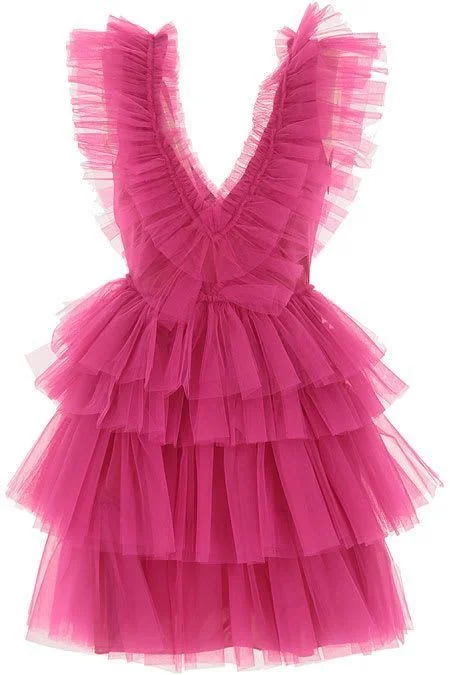 A Line V Neck Tiered Homecoming Dress,Tulle Short Prom Party Dresses Y1458 Tunics Luxurious high-end A Line V Neck Tiered Homecoming Dress,Tulle Short Prom Party Dresses Y1458 Tunics Luxurious high-end