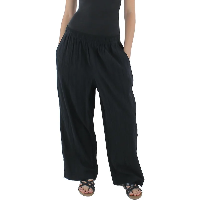 Madewell Womens Crepe Textured Straight Leg Pants Relaxed Fit Trousers