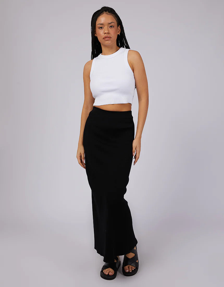 Freya Skirt Blk wrap skirt elegant