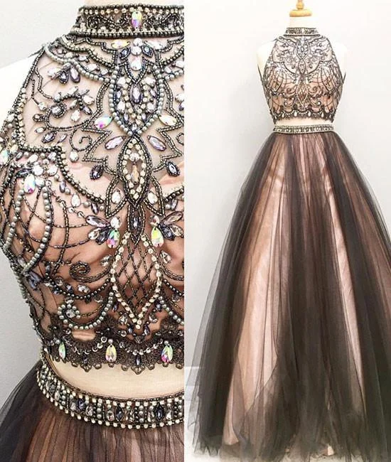 Two Pieces Prom Dress , Evening Gown, Graduation School Party Dress, Winter Formal Dress, Peplum Ruffle Cocktail Two Pieces Prom Dress , Evening Gown, Graduation School Party Dress, Winter Formal Dress, Peplum Ruffle Cocktail