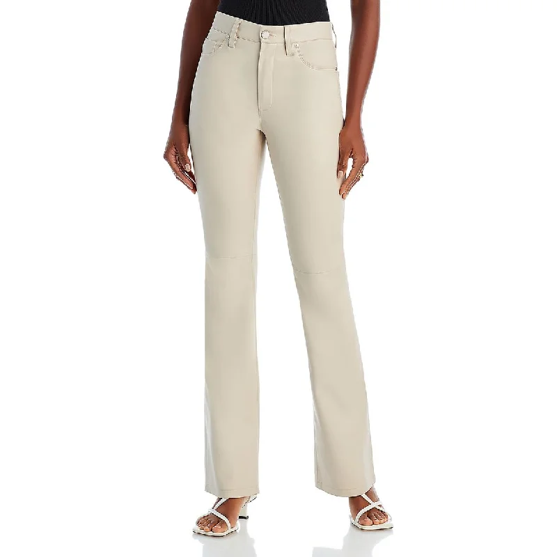 [BLANKNYC] Womens Faux Leather Ankle Pants Classic Cropped Pants