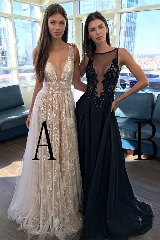 A Line V Neck Appliques Long Prom Dress V-neck Sexy Evening Party Dresses WK605 Tunics Brand named A Line V Neck Appliques Long Prom Dress V-neck Sexy Evening Party Dresses WK605 Tunics Brand named