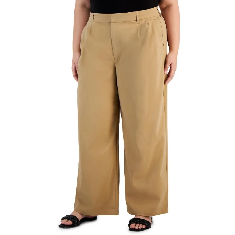 And Now This Womens Plus High Rise Work Wear Dress Pants Cozy Maternity Pants