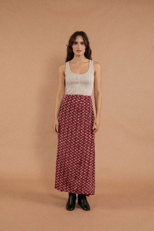Rahi Straight Maxi Skirt high waist skirt