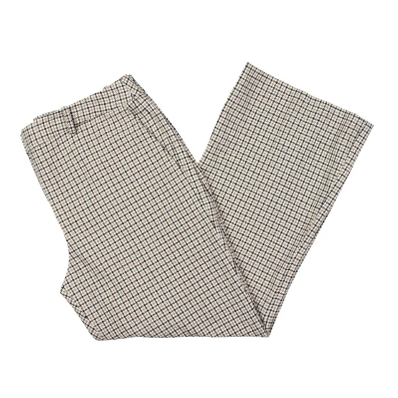 Karl Lagerfeld Paris Womens Houndstooth Cropped Dress Pants Trendy Wide-Legged Trousers Karl Lagerfeld Paris Womens Houndstooth Cropped Dress Pants Trendy Wide-Legged Trousers