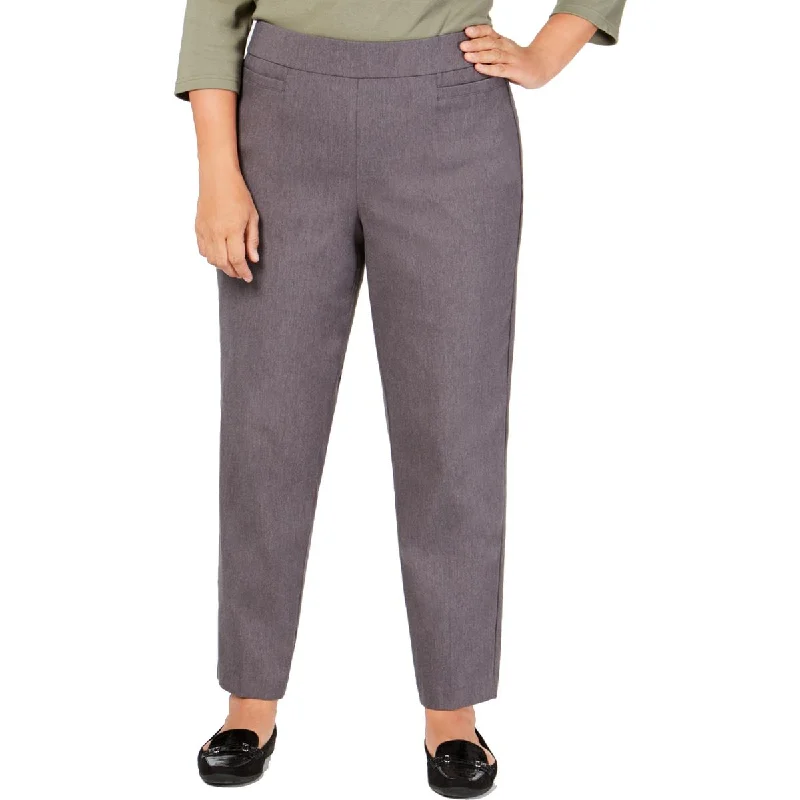 Alfred Dunner Womens Plus Solid Slimming Dress Pants Slim-Fit Leggings