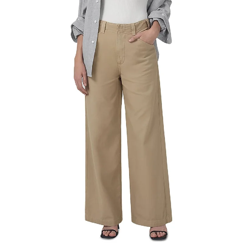 Citizens of Humanity Womens Paloma High Rise Knit Wide Leg Pants High-Waist Jeans