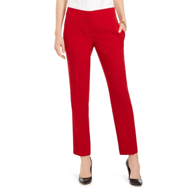 Kasper Womens Petites Slim Straight Leg Dress Pants Cozy Jogger Leggings