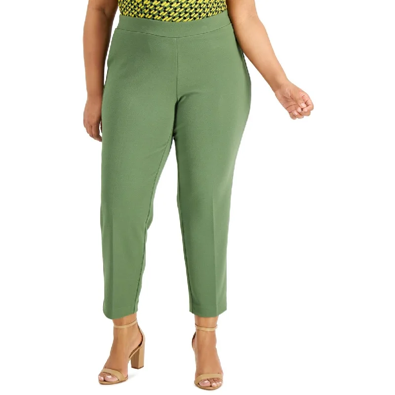 Kasper Womens Plus Pull On Slim Ankle Pants Elegant Dress Pants