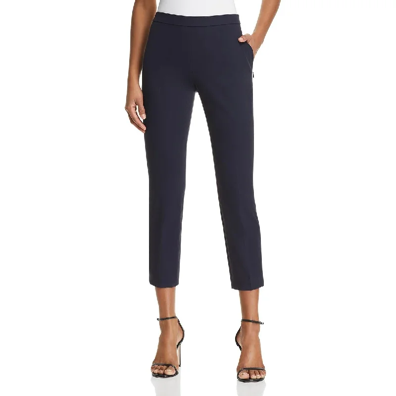 Theory Womens Straight Pull On Ankle Pants Fashionable Work Pants