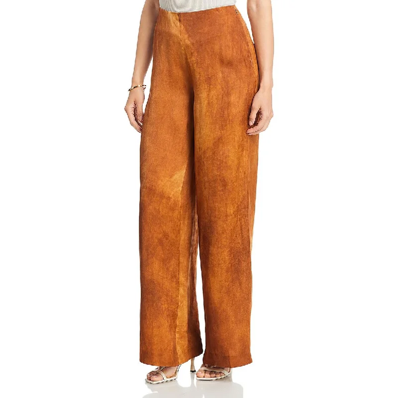 Kobi Halperin Womens High Rise Tie-Dye Wide Leg Pants High-Waist Jogger Pants