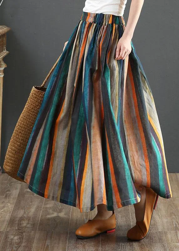 Ara® | Striped A-line skirts with retro print for women wool skirt sturdy