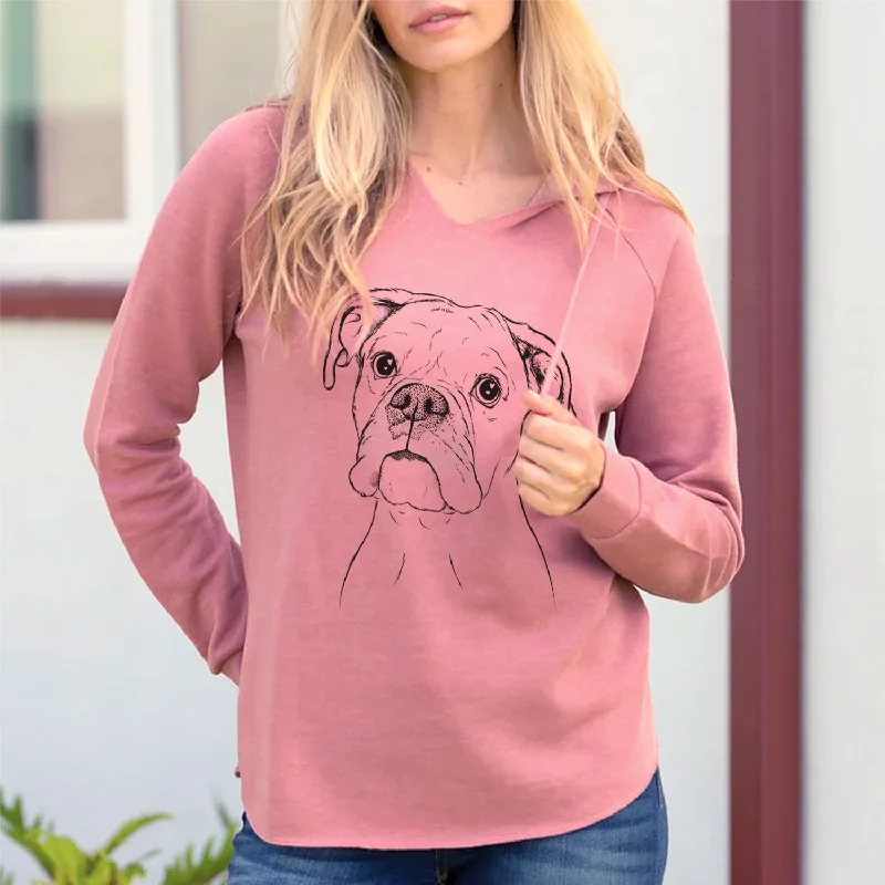 Bare Ellie the Boxer - Cali Wave Hooded Sweatshirt Hoodie with Strings Custom Fit Adjustable Bare Ellie the Boxer - Cali Wave Hooded Sweatshirt Hoodie with Strings Custom Fit Adjustable